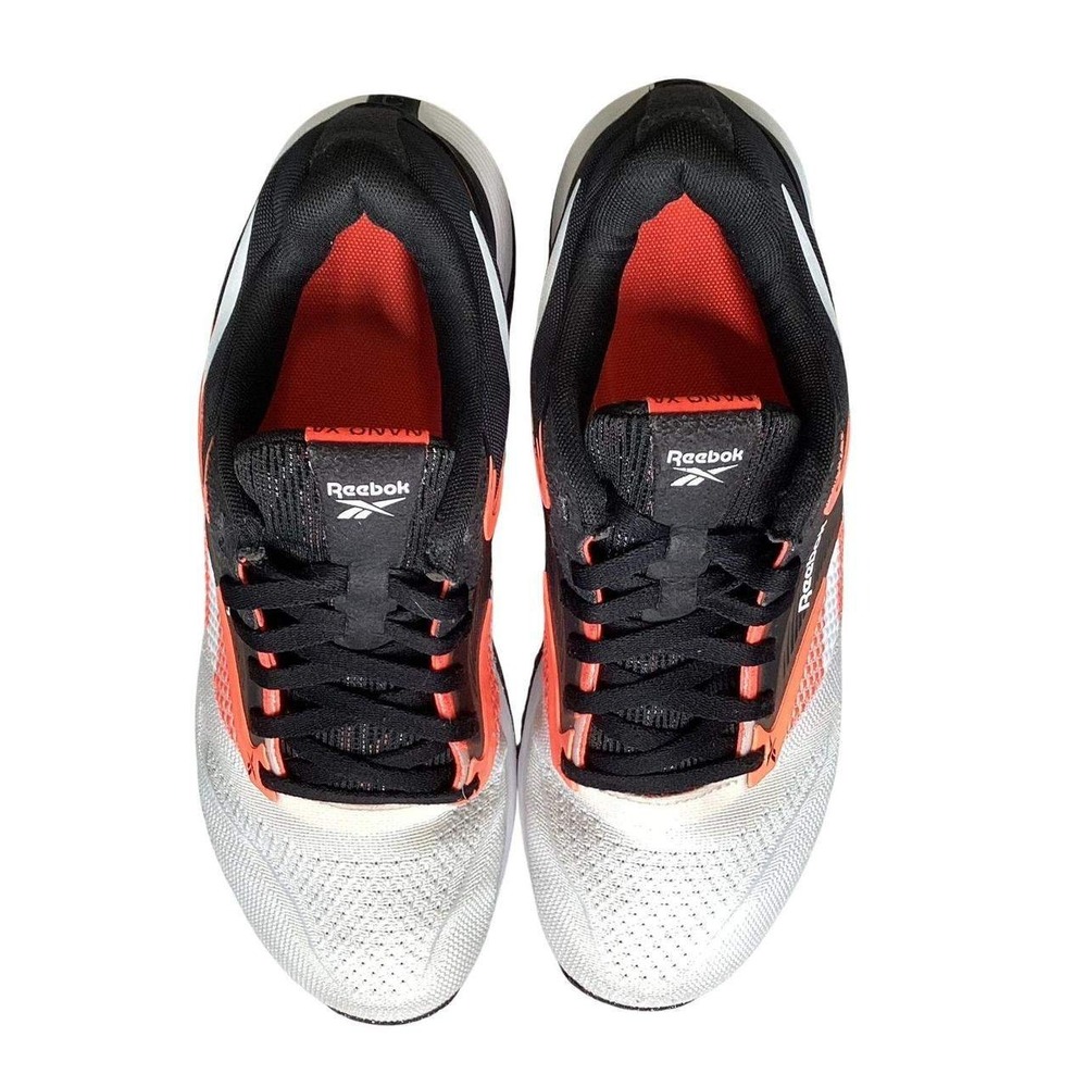 Reebok Nano X4 Training Shoes Mens 8 White Black Orange Good Crossfit Sneakers - Picture 4 of 8